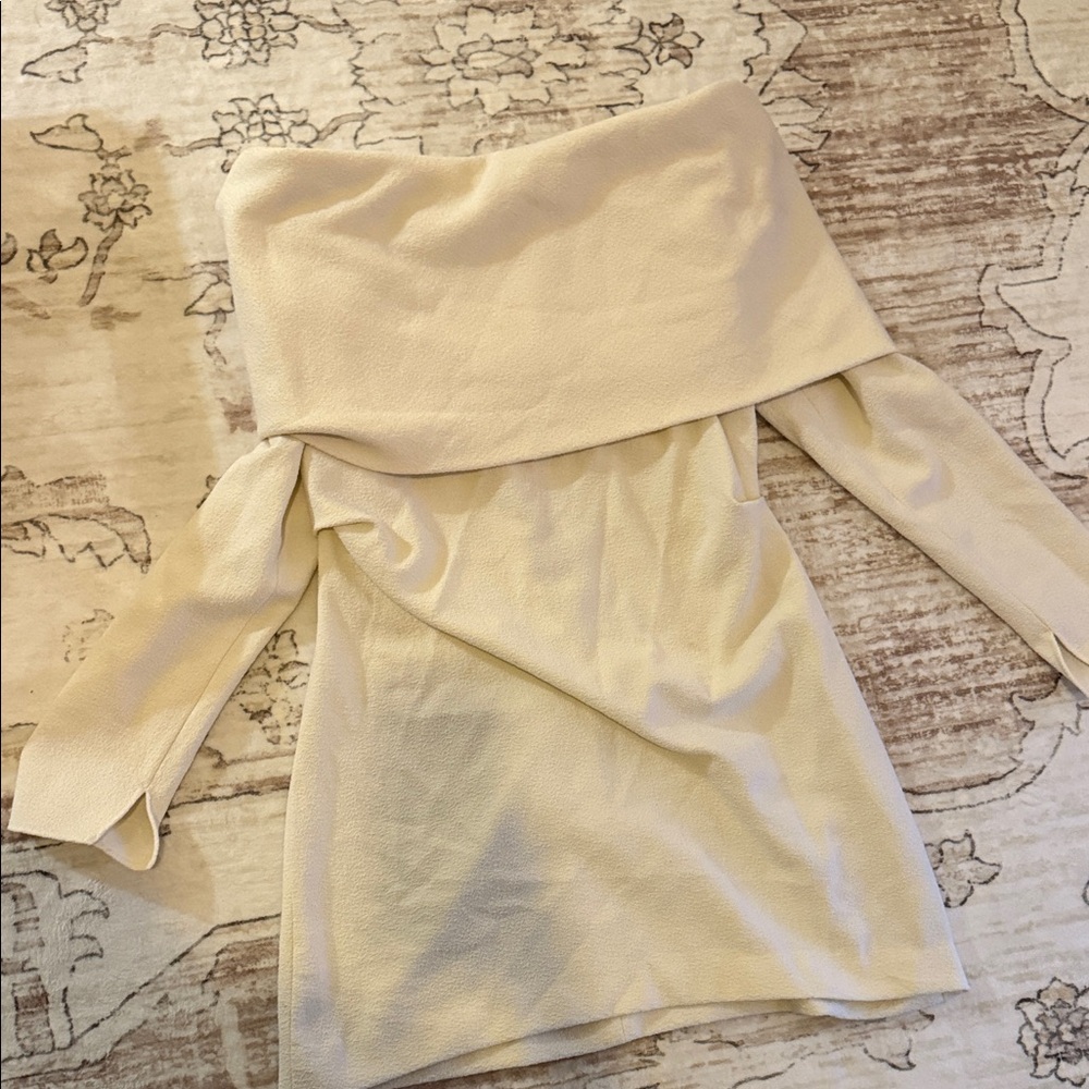 Cream Off-Shoulder Zara Shirt